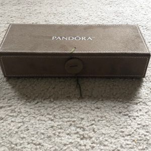 Suede pandora jewelry case